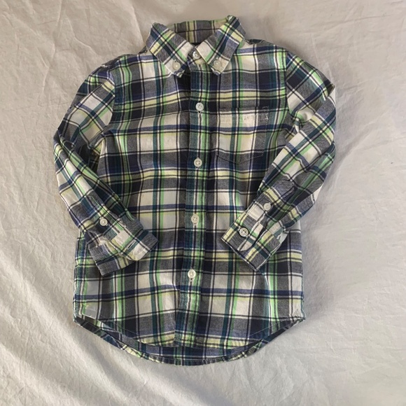 Janie & Jack Plaid Shirt Bundle | 18–24 Months | Red & Green EUC - Picture 6 of 9